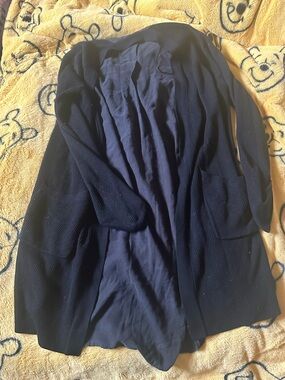 Lululemon Classic Black Open Front Cardigan